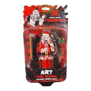 NECA Terrifier Art The Clown Bloody Santa Suit Toony Terrors New In Hand
